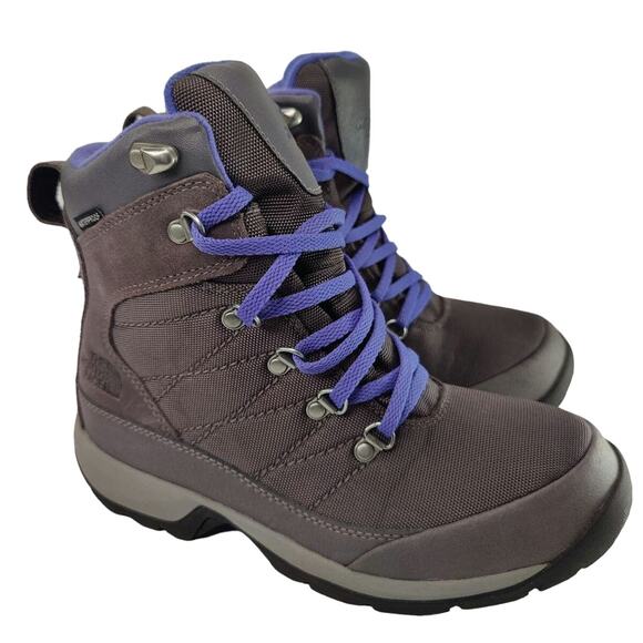 Gray North Face Waterproof boots sz 7 - Picture 1 of 8